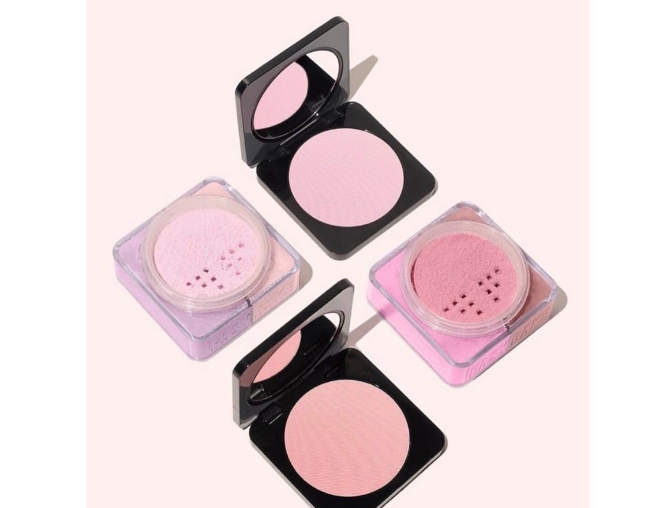 The compacts, open.